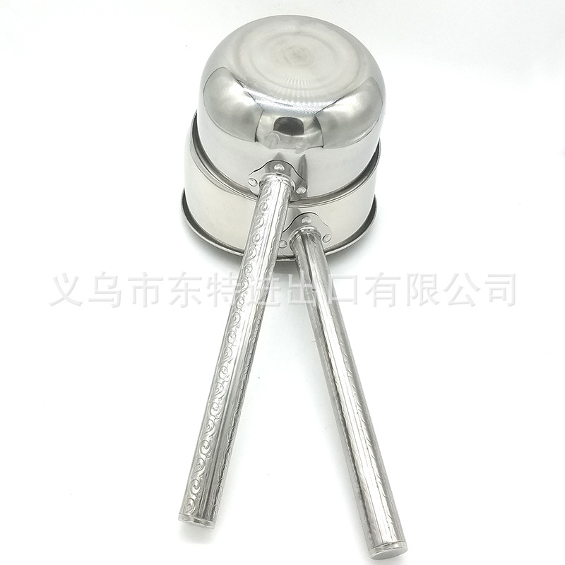 Factory direct sales of stainless steel flat-bottomed long-handled spoons, non-magnetic water ladles, kitchen and hotel extended handle water spoons, household soup spoons detail image 9