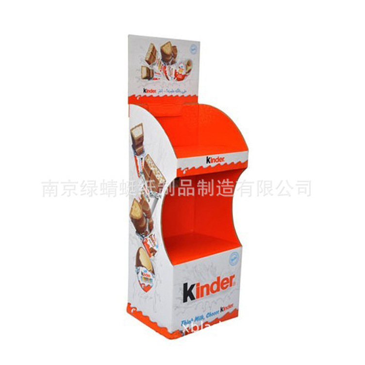 各大品牌巧克力等商品纸质展示架  地堆式落地纸货架