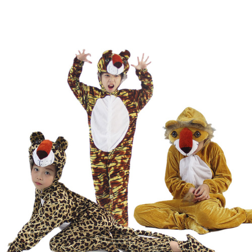 New Student Children Dance Performance Costume Forest Animal Wolf Tiger Leopard Lion Style Adult Parent-Child Performance Costume