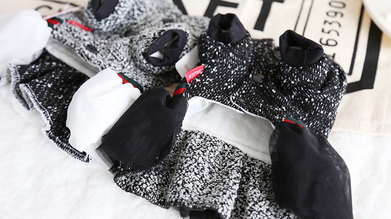 金扣雪点纱纱裙