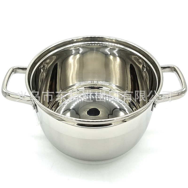 Factory direct sales of stainless steel steamers with thickened bottoms, soup POTS, Japanese double-layer induction cookers, universal steamers, gift steamers detail image 13