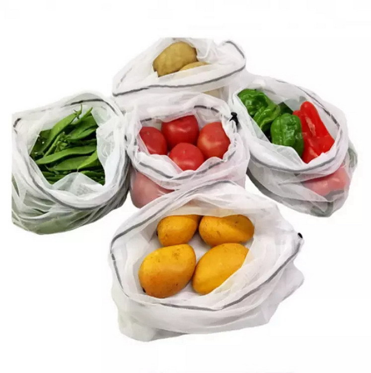 外贸出口RPET购物网袋套包 水果蔬菜收纳环保网袋