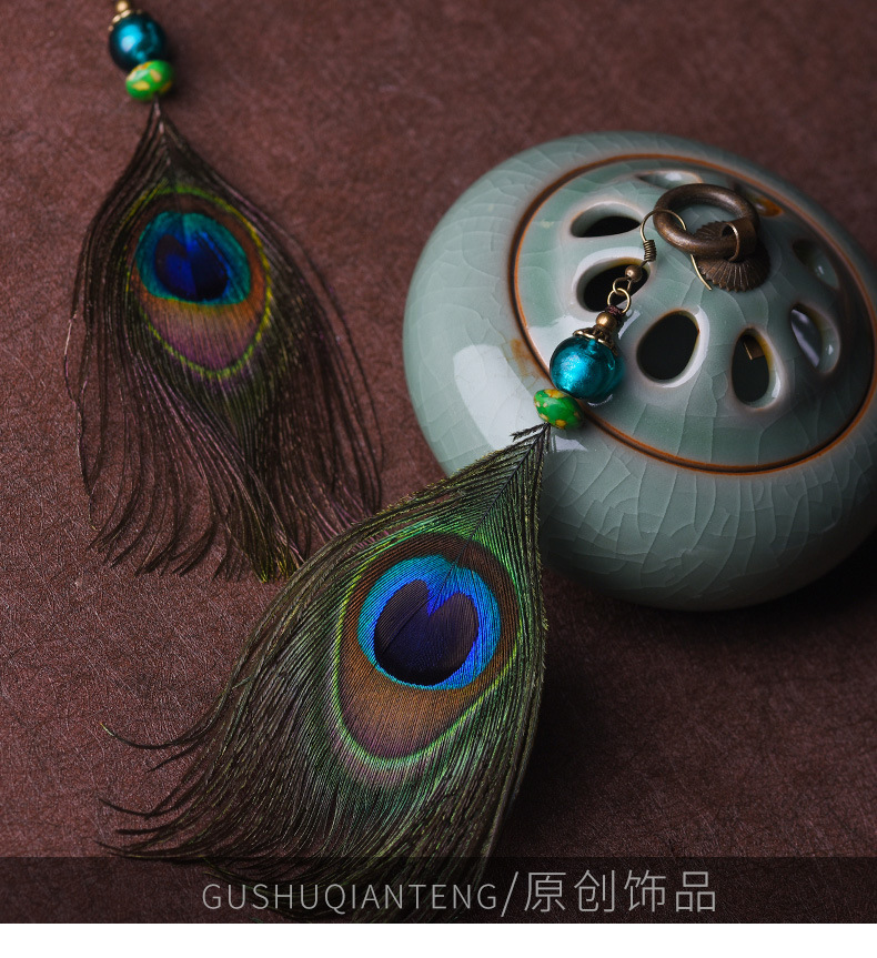 孔雀耳环天猫_16