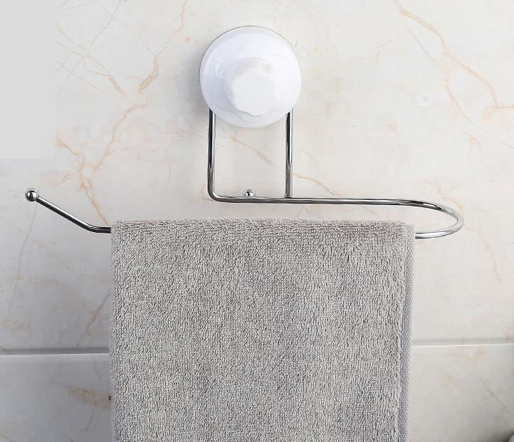 Suction Cup Paper Towel Rack Bathroom Wall Shelf Kitchen Paper Towel Rack Roll Paper Holder Towel Rack display picture 2