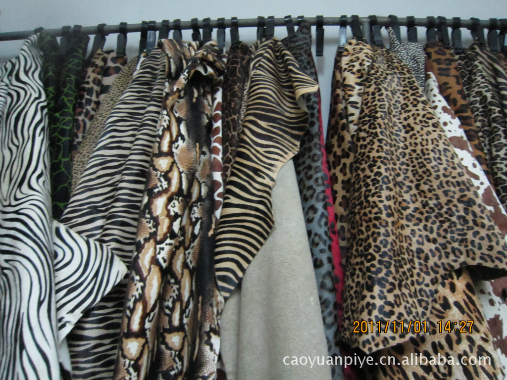 【未然海】厂家直销优质头层牛皮牛毛印花皮背景墙软包用真皮皮料