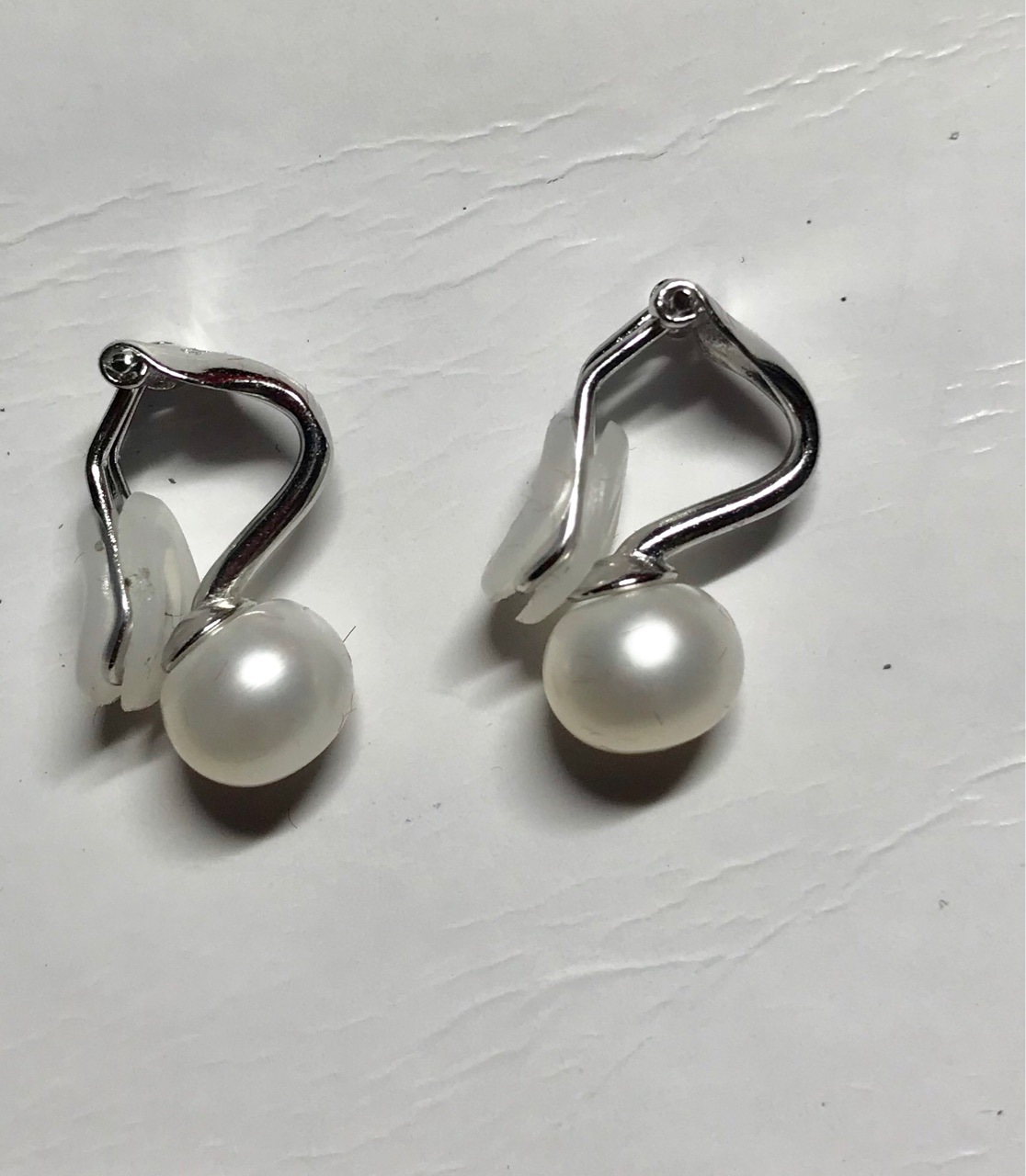 韩版时尚百搭s925纯银珍珠耳夹 无耳洞耳夹可用