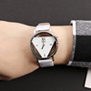 Triangle, fashionable double-sided watch, trend paired watches for elementary school students for beloved, simple and elegant design