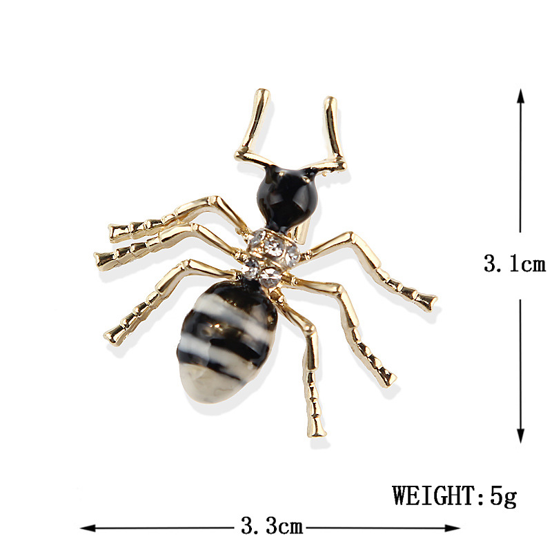 Simple Style Korean Style Ants Alloy Enamel Inlay Rhinestones Women's Brooches display picture 1