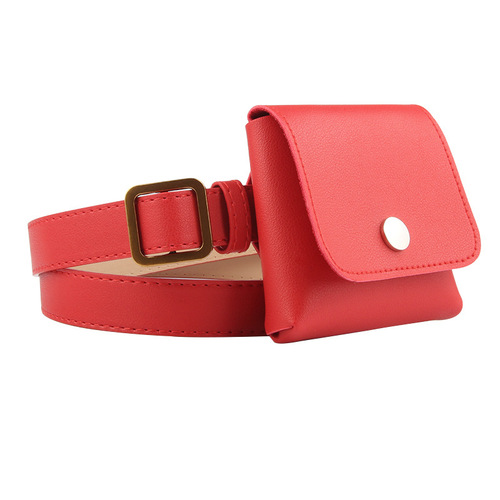 Cross-border versatile retro belt bag, women’s belt bag for key and mobile phone use, women’s decorative thin belt