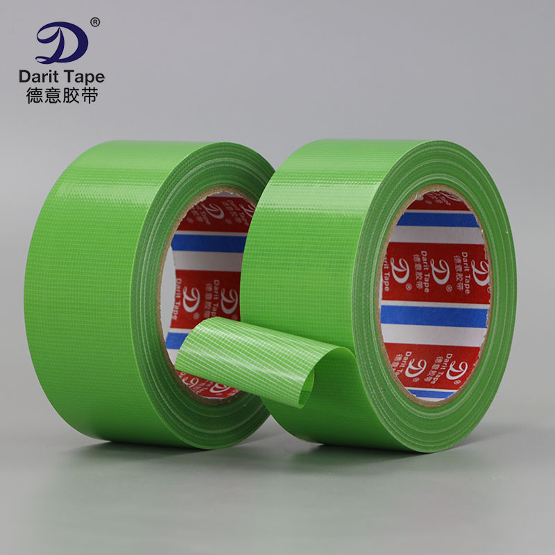 德意绿色单面胶带易撕无痕防水抗拉防刮保护胶带编织纤维胶带33米
