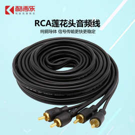 厂家批发汽车音频线5米黑金刚车载音响功放改装线材汽车RCA音频线