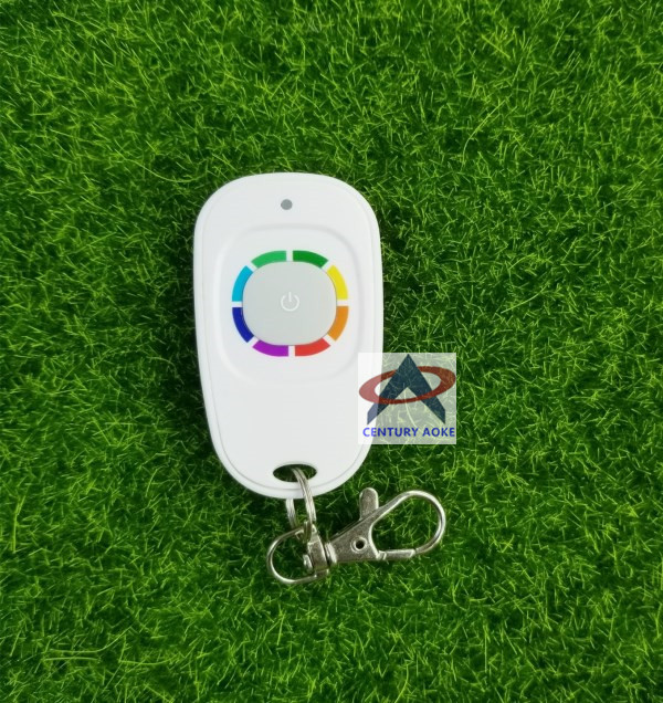 奥柯新款彩色白鸭蛋单键遥控器 固定码2260芯片 学习码EV1527芯片