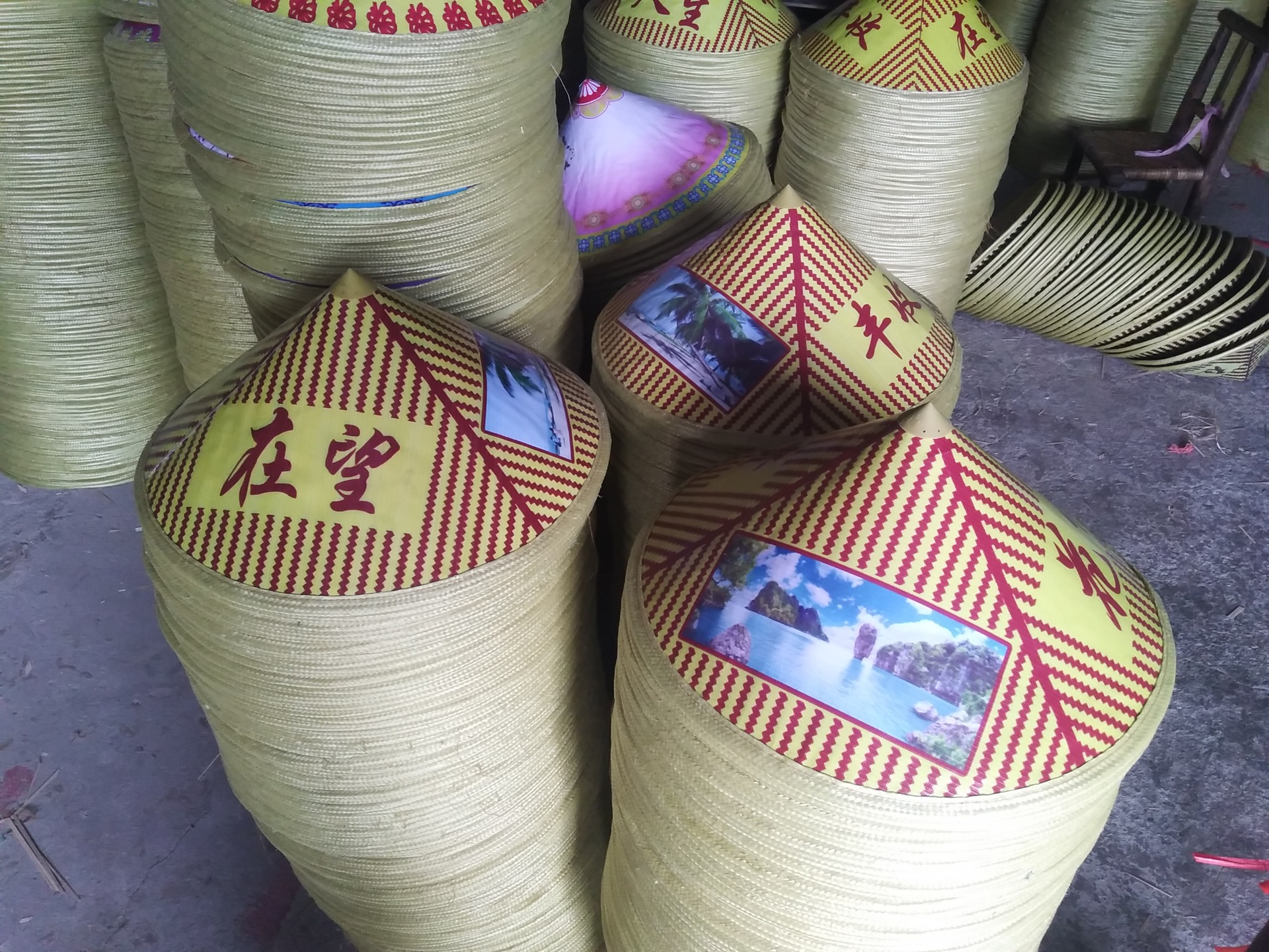 热销新款斗笠竹编防御防晒农产品农具越南斗笠厂家批发帽子