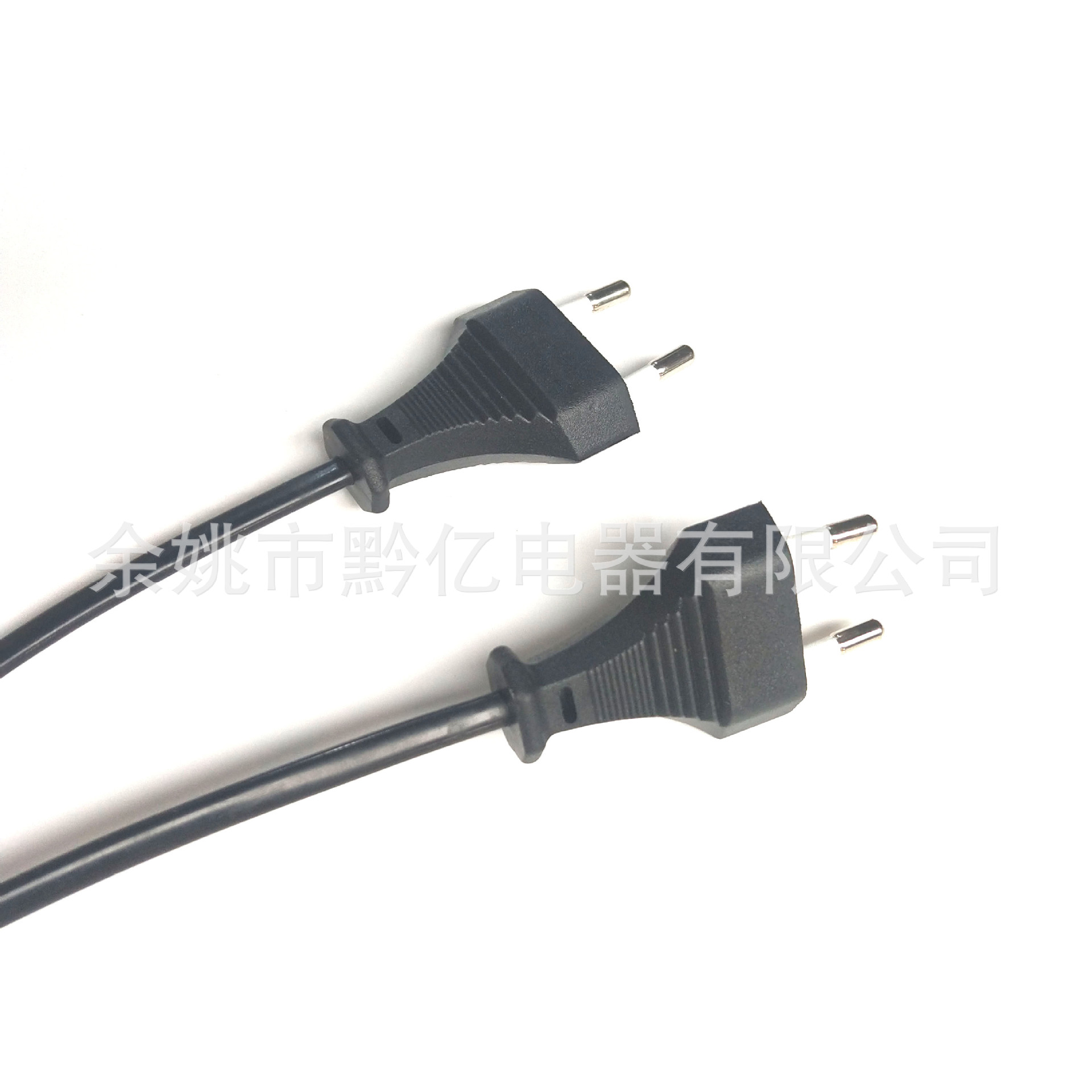 厂家供应瑞士三芯10A250V电源线   三圆插孔品字尾白色塑料线0.75