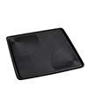 Tao Mi Si -square tea tray Japanese -style dry landscape dried bubble plate coarse pottery black sand plate tea ceremony Kung Fu tea set tea tray water storage