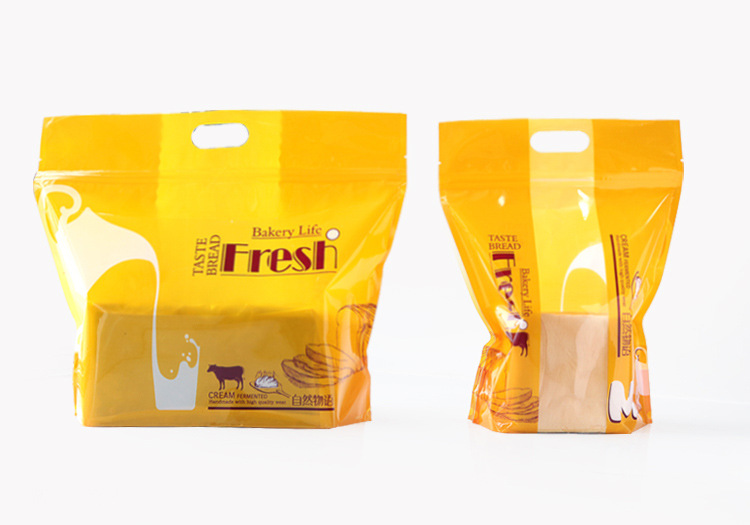 开窗口吐司塑料包装袋子面包焙根袋西点手提自封站立复合寿司批发