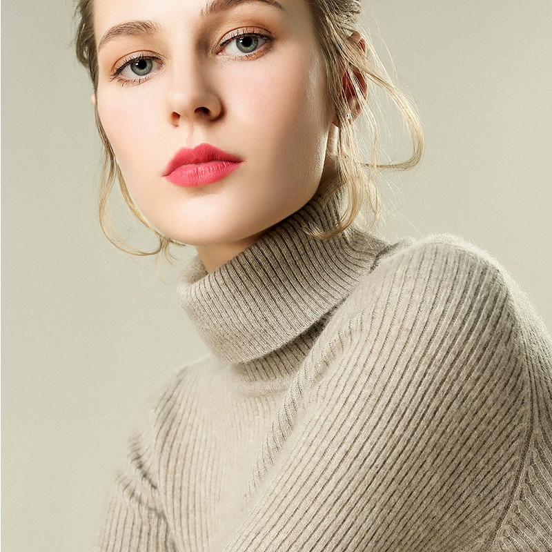 Шерстяной свитер женский Осень-зима 2018 новый свитер в Корейском стиле женское пальто с высоким воротником и затягивающиеся пальто универсальный базовый свитер кашемировый свитер