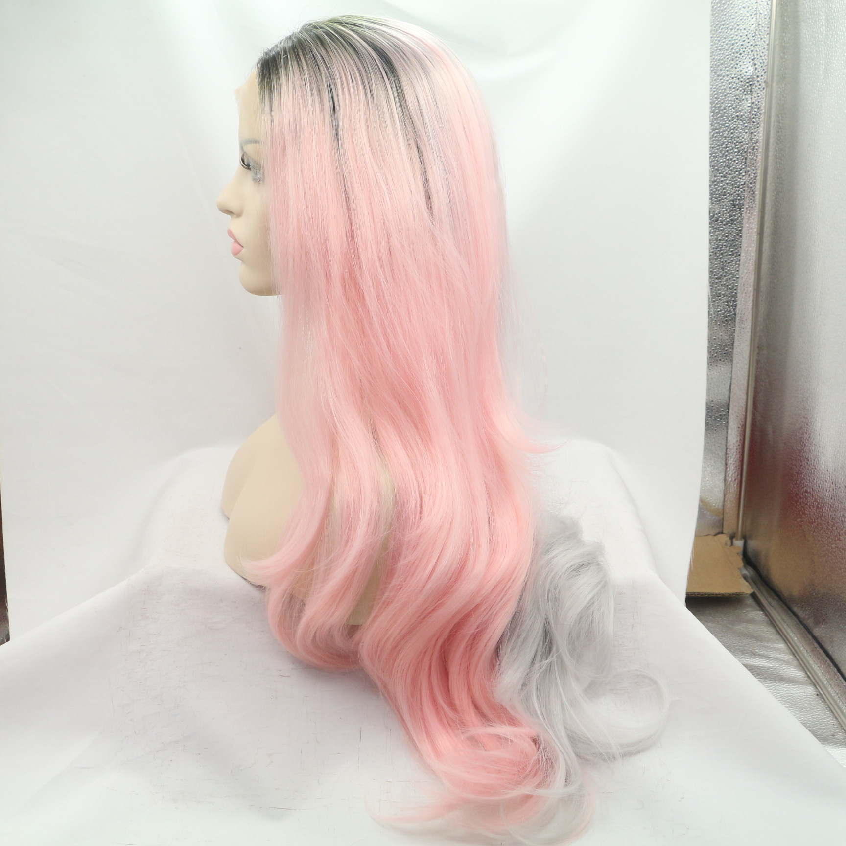 NEWLOOK PW1017 nueva moda peluca de pelo largo peluca de encaje peluca de entrenamiento