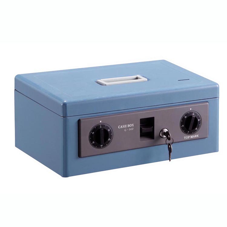 cash box 超市商店收银钱箱现金存放机械密码保险柜儿童储物箱合