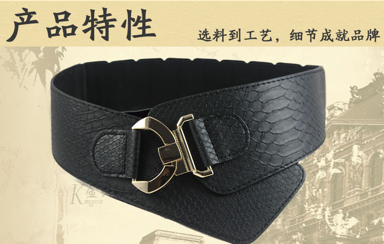 New Style Decorative Belt Women's Fashion Wide Belt Elastic Girdle Wholesale display picture 4