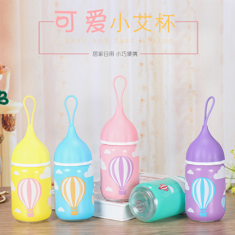 定制水杯玻璃杯批发印logo便携小艾杯广告活动礼品促销随手杯赠品|ru