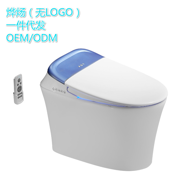 新款一体式智能马桶盖全自动翻盖坐便器无水箱冲洗显示屏洁身器