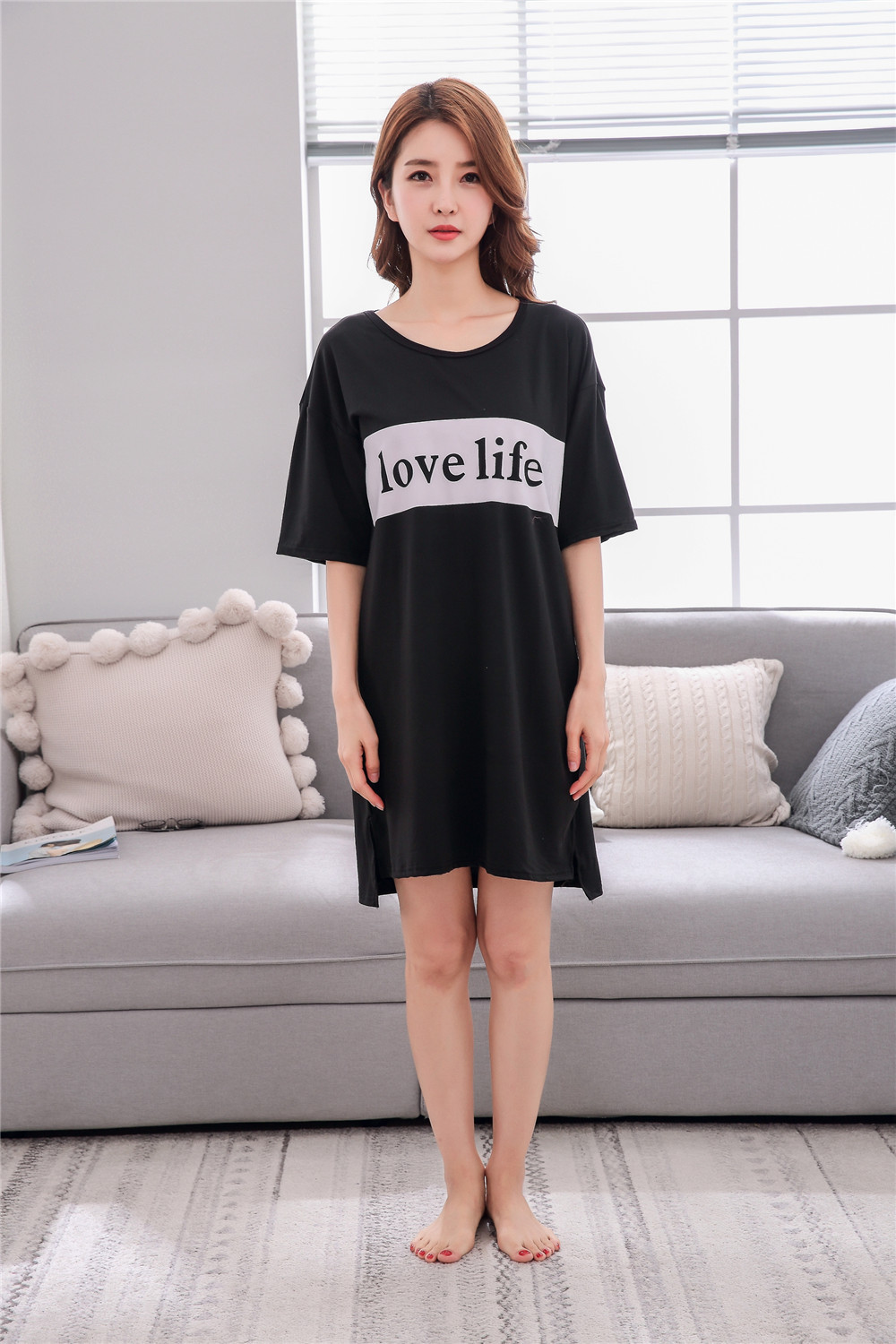 Cute Casual Style Short Sleeves Round Collar Polyester Lover’s Clothes Pajamas display picture 77