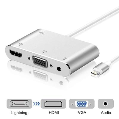 lightning转hdmi vga三合一同屏转换器适用苹果iPad/iphone