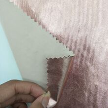 羽绒服棉服烫金面料 三维纺烫粉膜
