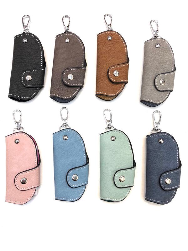Key Bag Creative New Cute Leather Korean Style Women's Multi-function Men's Car Key Bag Keychain
