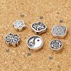 Wholesale S925 Sterling Silver Jewelry Taiyin DIY accessories flat beads and silver beads 9mm.