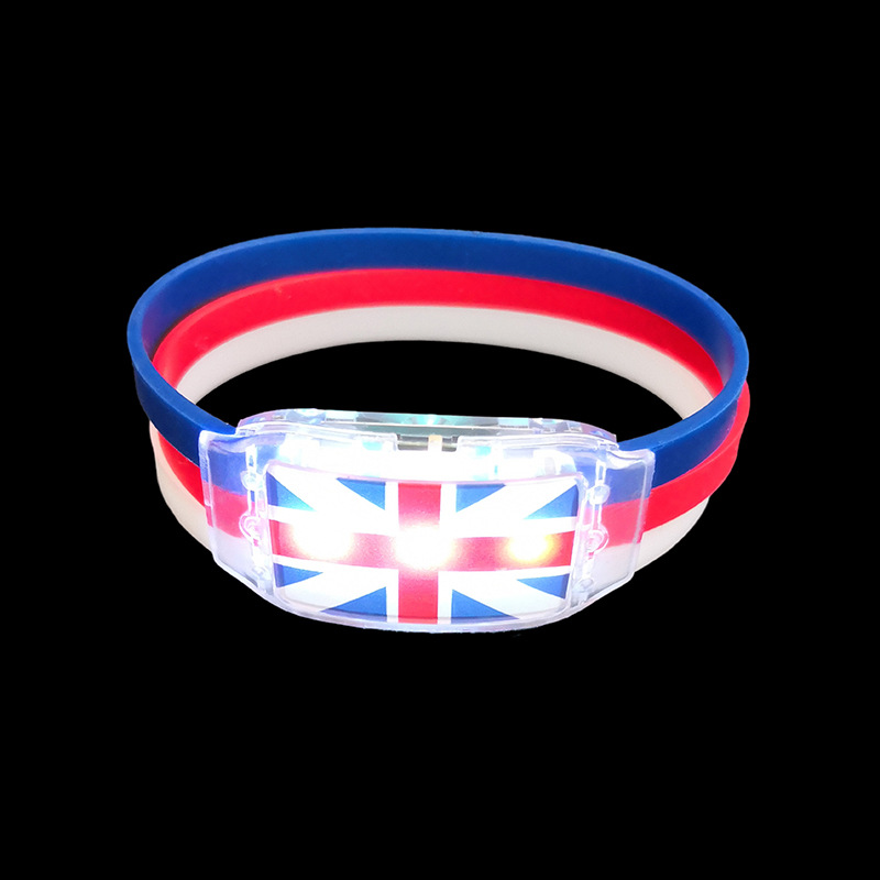 发光手环定制体育比赛活动演唱会荧光闪光手腕带酒吧蹦迪夜跑应援