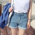 Джинсовая юбка для отдыха, шорты, штаны для школьников, джинсы, оптовые продажи, в корейском стиле, свободный крой