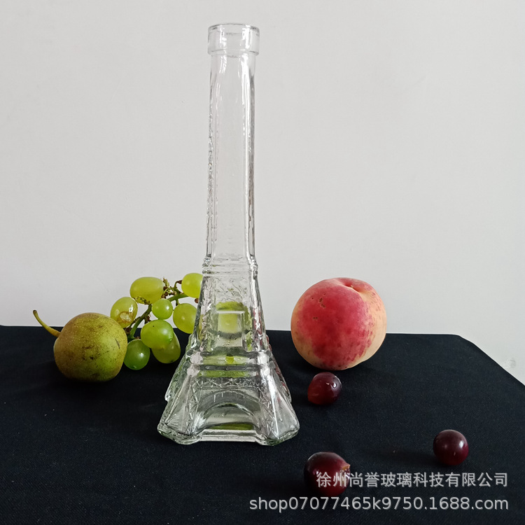 现货玻璃布丁杯加厚埃菲尔铁塔瓶 木塞