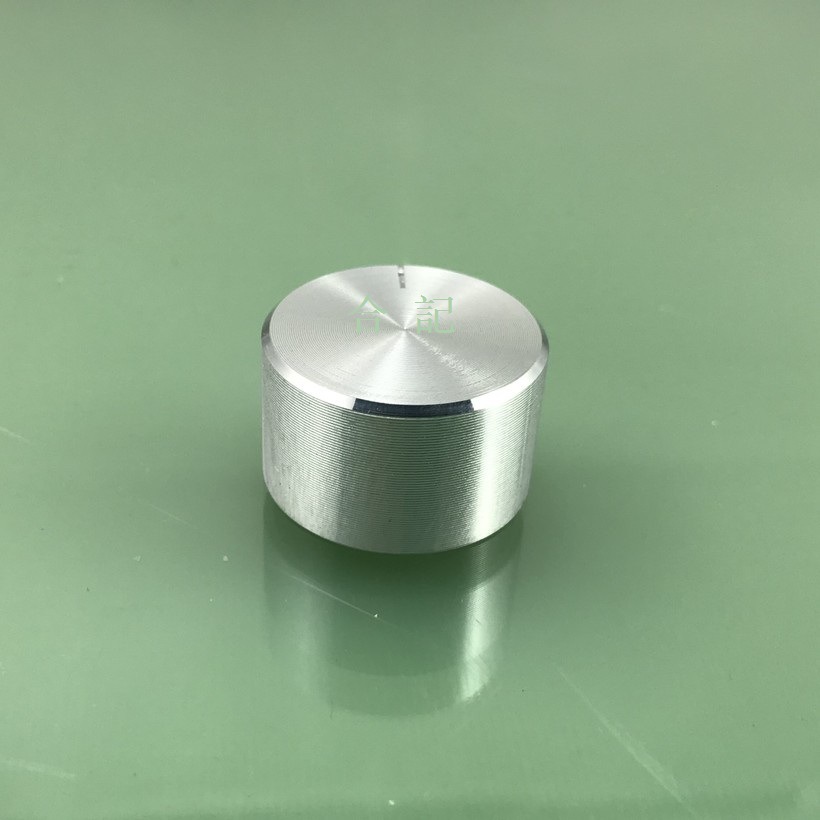 Silver Aluminum Alloy Smooth Bright Edge with Label Knob Diameter 30mm Height 18mm Plum Round Inner Hole Audio and Video Electrical Appliances