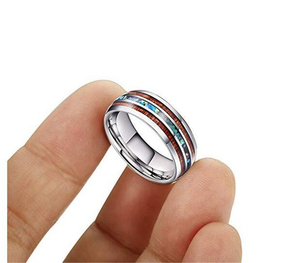 Commute Color Block Stainless Steel Polishing Men's Rings display picture 3