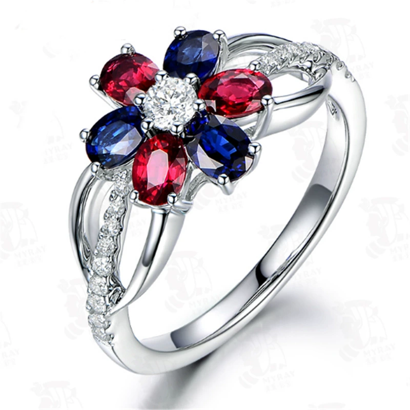 Популярное Новое серебряное кольцо преувеличенные творческие инкрустированные капли воды циркон сливовое кольцо трансграничное