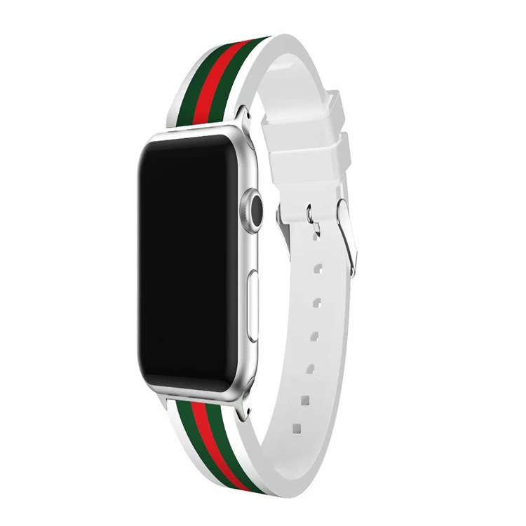 Новые товары подходят для силиконового ремешка в полоску для Apple Watch