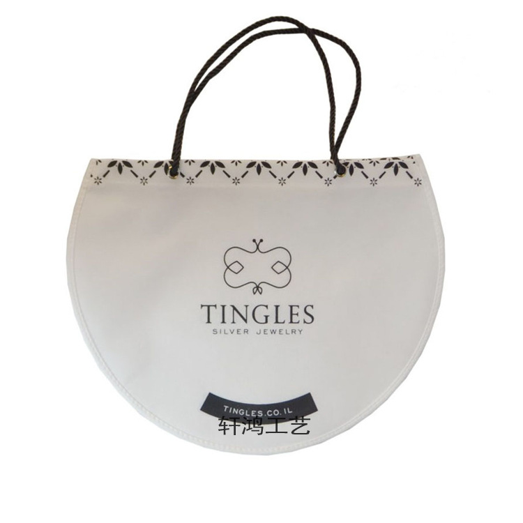 金属扣手提无纺布袋铆钉手提购物袋打孔纸板收纳袋穿孔不织布袋