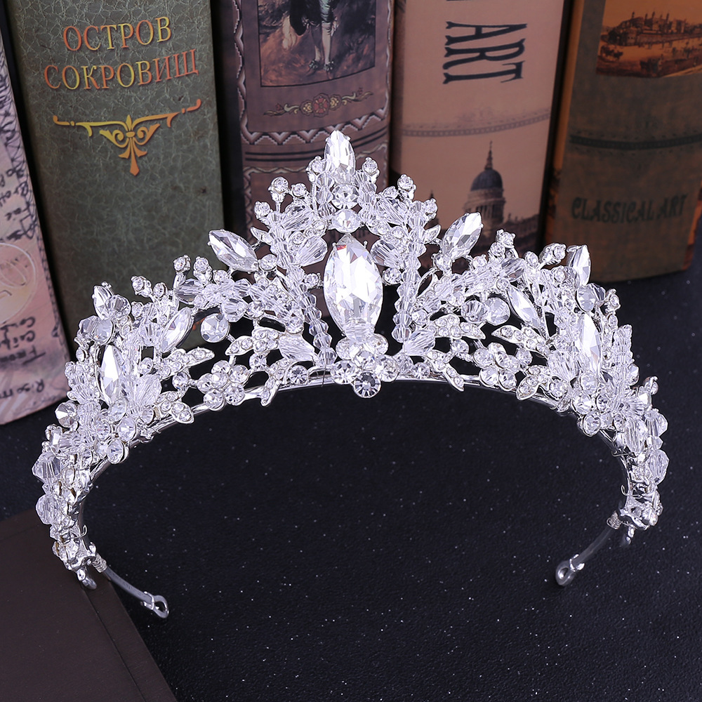 Bridal Crown Alloy Inlay Artificial Crystal Rhinestones Crown display picture 1