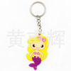 Cartoon cute golden metal keychain PVC, 2021 collection, Birthday gift