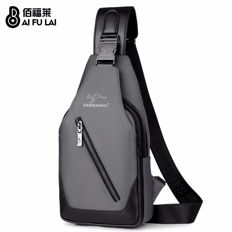 2018新款男士牛津布胸包 韩版休闲男士单肩斜挎包厂家直销|ru