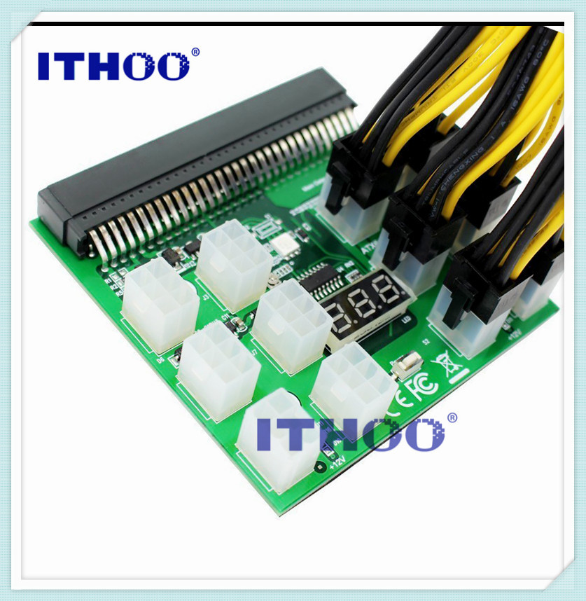 Tarjeta de conversión de energía del H-P del servidor 12 puerto 17 Puerto * 6pin adaptador de tarjeta 12V tarjeta gráfica de alta potencia Tarjeta de alimentación