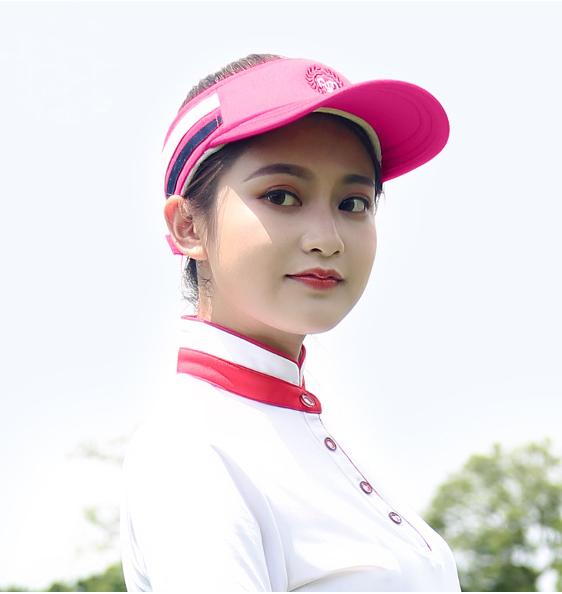 Mũ golf không đỉnh nữ PGM – Mũ che nắng thể thao thoáng khí — MZ017 màu trắng, MZ017 đỏ hoa hồng, MZ017 Màu Đỏ, MZ017 màu xanh hải quân chi tiết 16