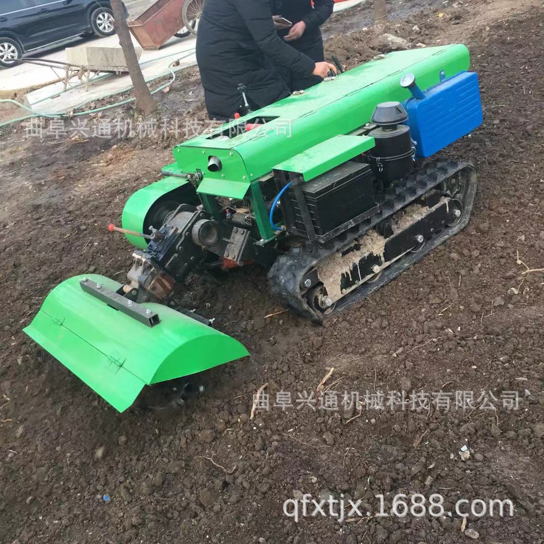 厂家直销自走式微耕机履带防滑果园施肥机甘蔗除草开沟机价格
