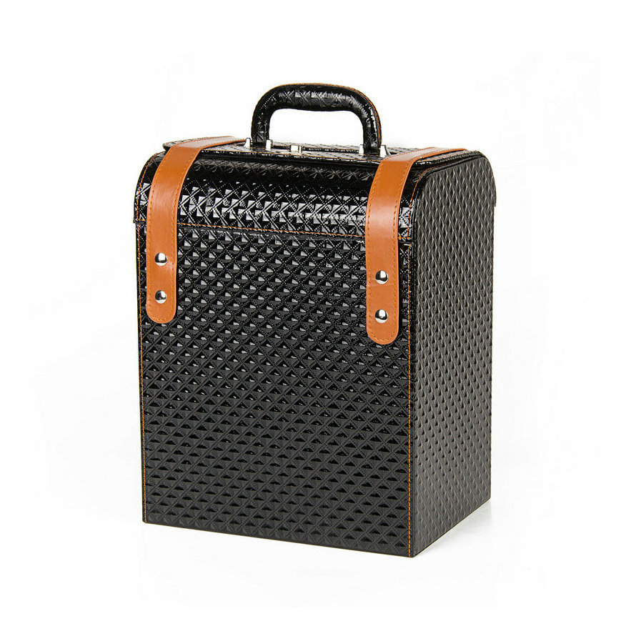 钻石纹红酒皮盒现货 红酒皮礼盒现货 六只装红酒包装礼盒