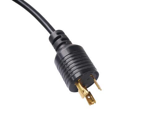 美标三芯插头 自锁插 电源线延长线批发 NEMA L24-20P 煊华