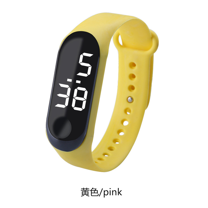 Cross Border Watch for Elementary School Students Electronic Watch White Light Touch LED Watch Sports LED Watch Factory