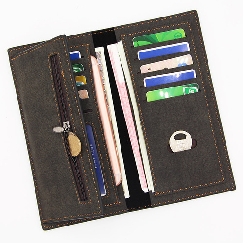 MenBense new men's wallet, long, fashionable, simple, large-capacity, multi-functional Korean wallet, directly supplied from the manufacturer