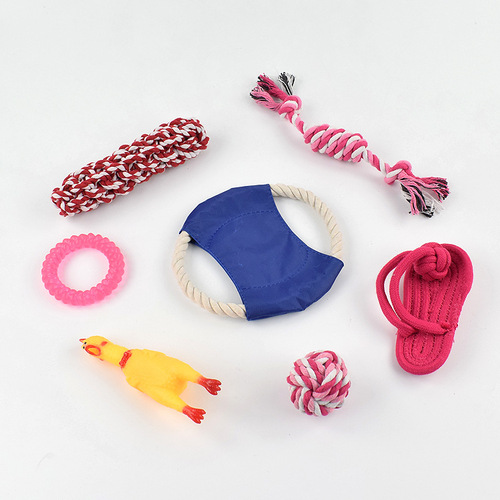 Factory direct selling pet toy combination set Amazon pet twine toy set dog toy wholesale